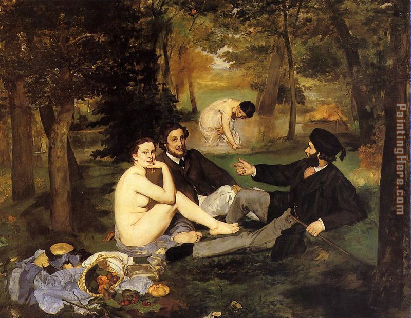 Luncheon on the Grass painting - Edouard Manet Luncheon on the Grass art painting
